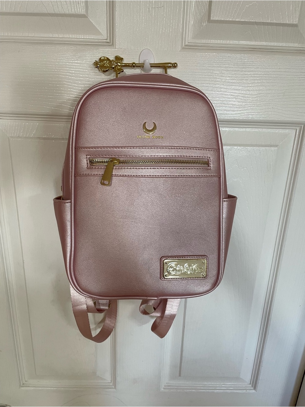 Loungefly Rose Metallic Mini Backpack with Gold Hardware